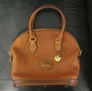Vintage Dooney & Bourke Tan Norfolk Satchel